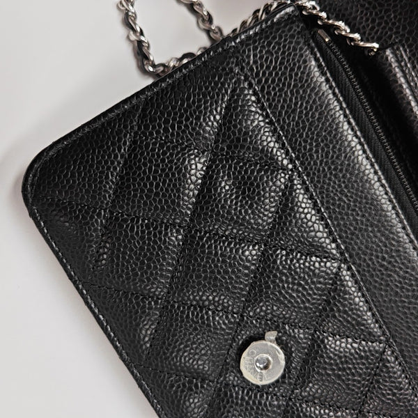 WOC Quilted Grained Calfskin Black