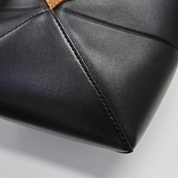 Authenticated pre-owned  Puzzle Fold Mini Calfskin Black - Tote Bag at Looply