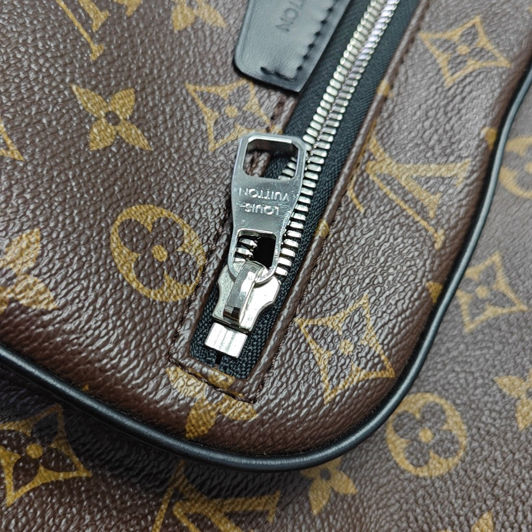 JOSH Monogram Coated Canvas Brown