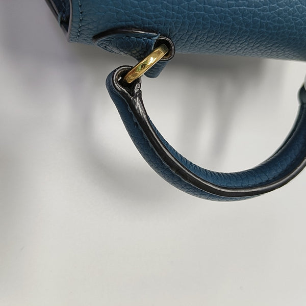 Calfskin Shoulder Bag Mini Blue