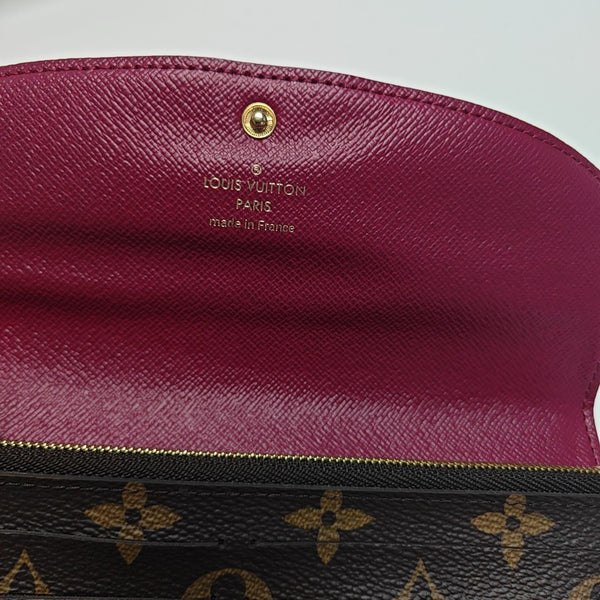 EMILIE Monogram Coated Canvas Brown Wallet