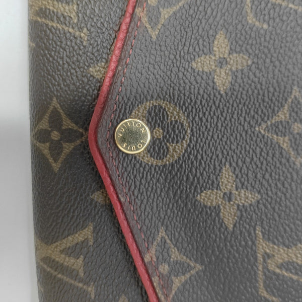 SARAH RETIRO Monogram Coated Canvas Brown Wallet