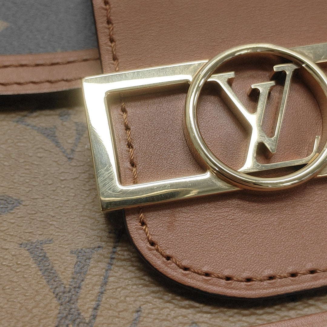 DAUPHINE Mini Monogram Coated Canvas Brown