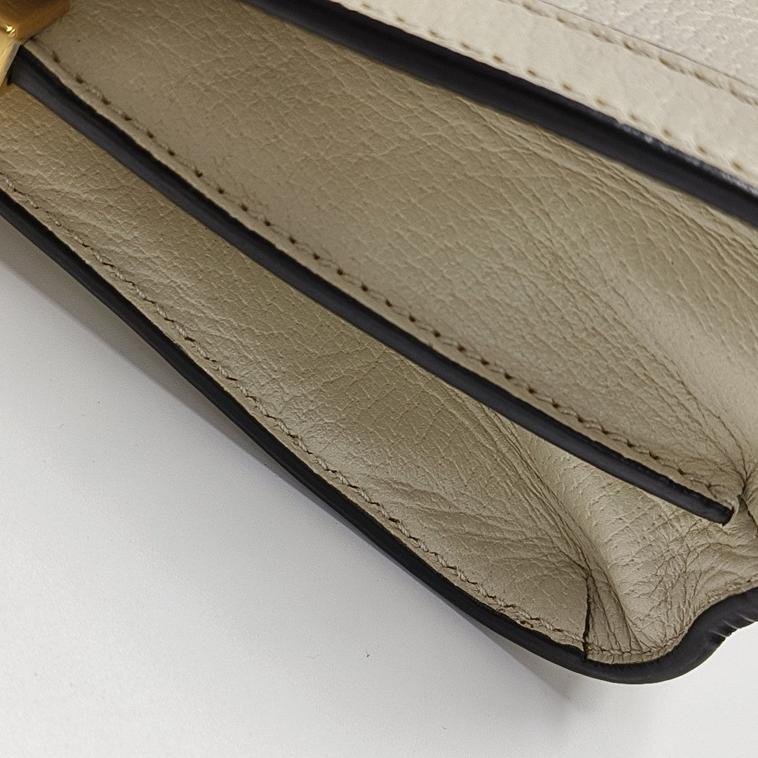 Ophidia Small Calfskin White