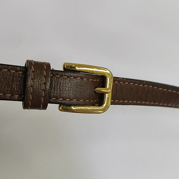 Horsebit 1955 Small Coated Canvas Beige