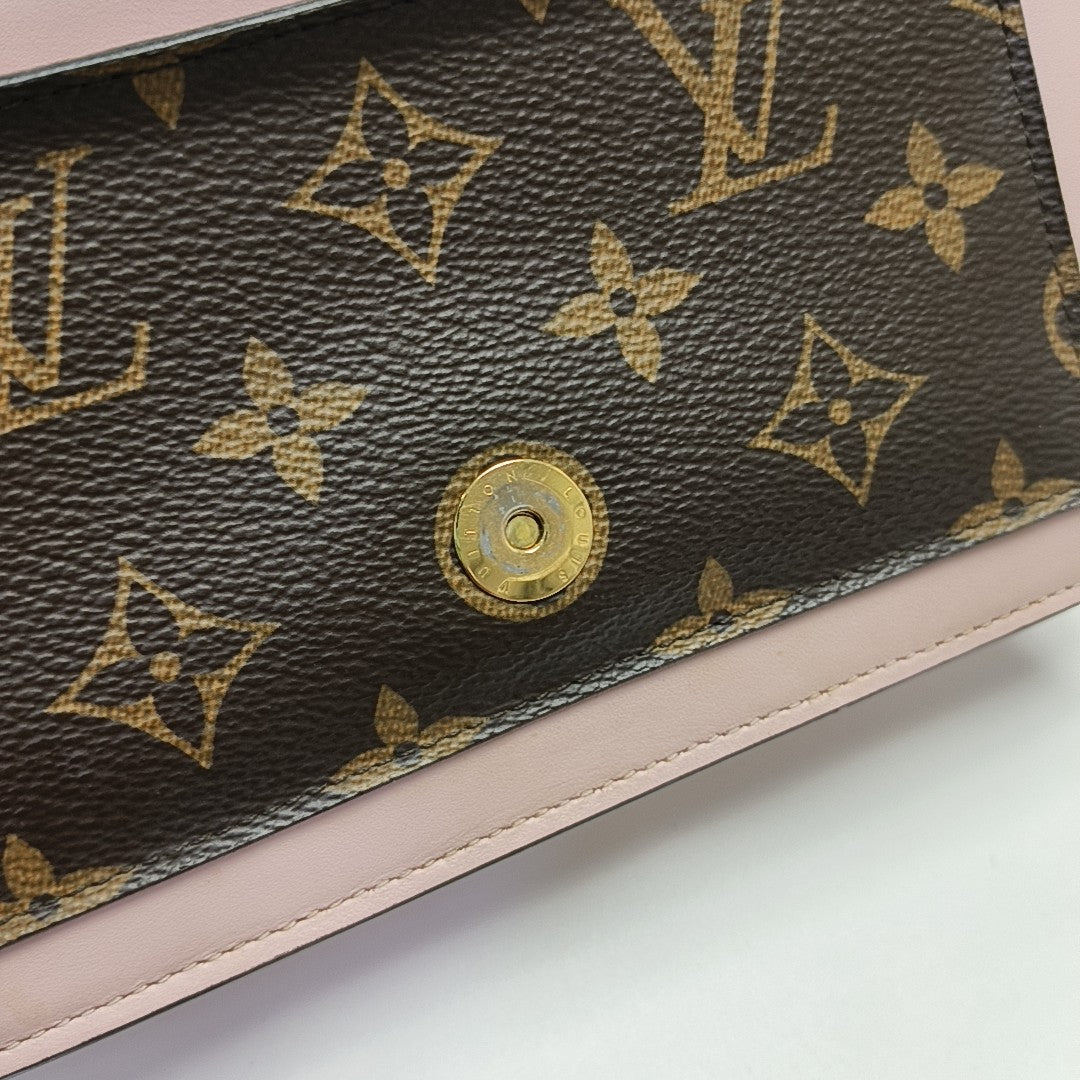 FLORE Monogram Coated Canvas Brown