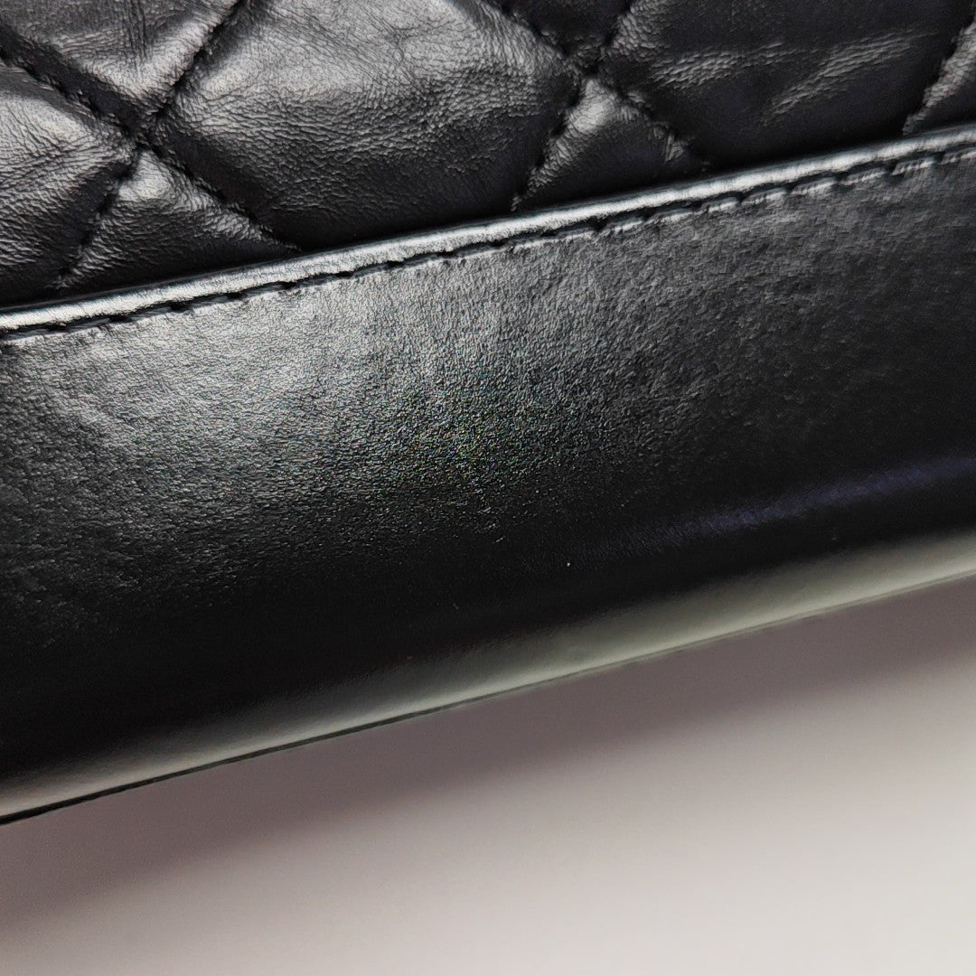 GABRIELLE Small Quilted Calfskin Black
