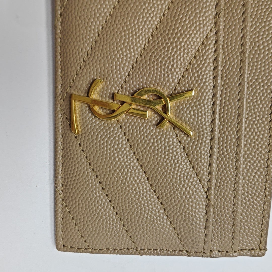 MONOGRAM Quilted Calfskin Brown Card Holder
