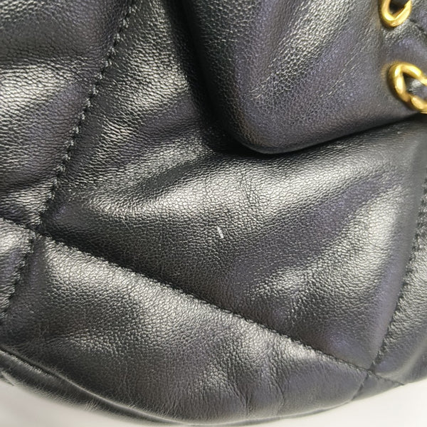 Quilted Lambskin Shoulder Bag Black