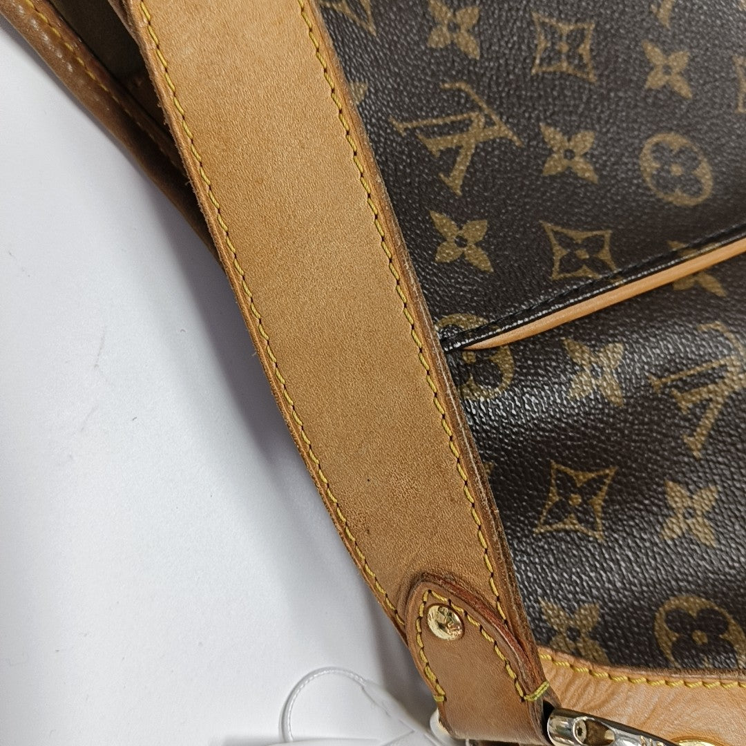 GALLIERA GM Monogram Coated Canvas Brown