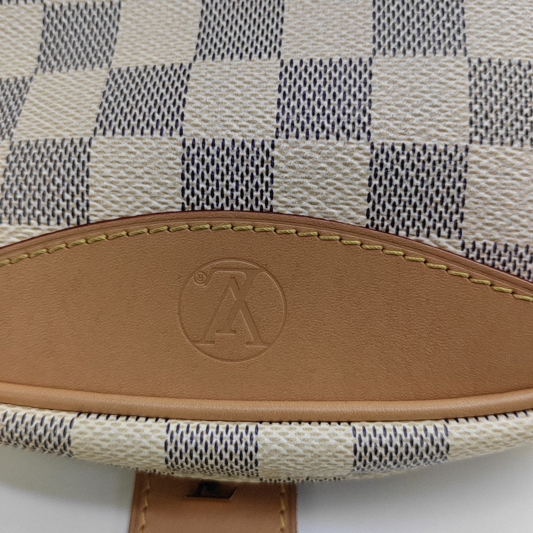 DEAUVILLE Mini Damier Azur Coated Canvas White