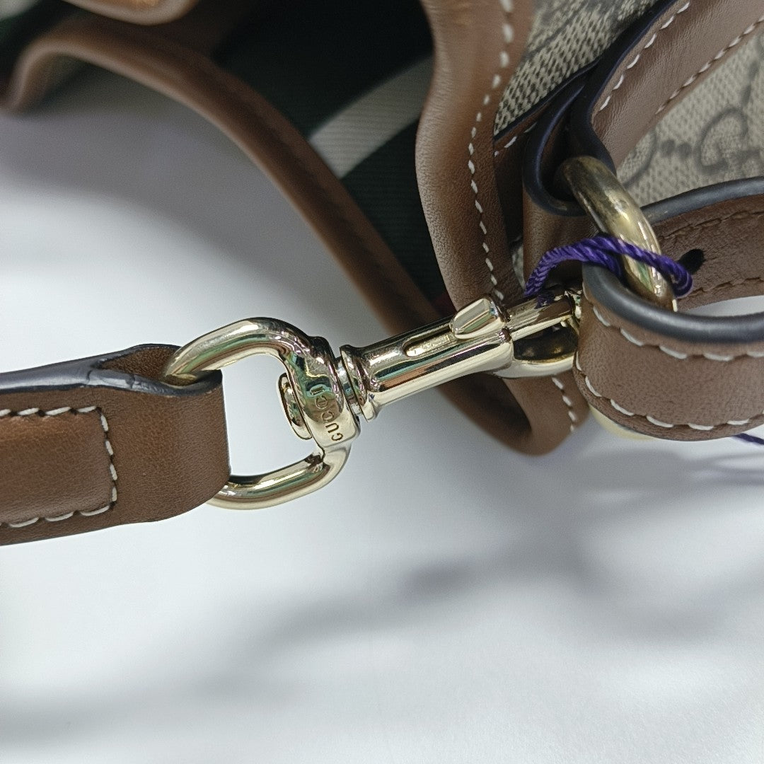 Monogram Coated Canvas Bucket Bag Beige