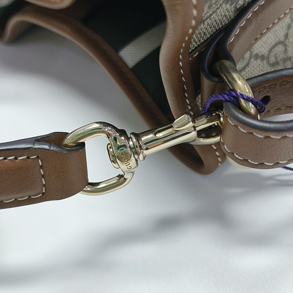 Monogram Coated Canvas Bucket Bag Beige