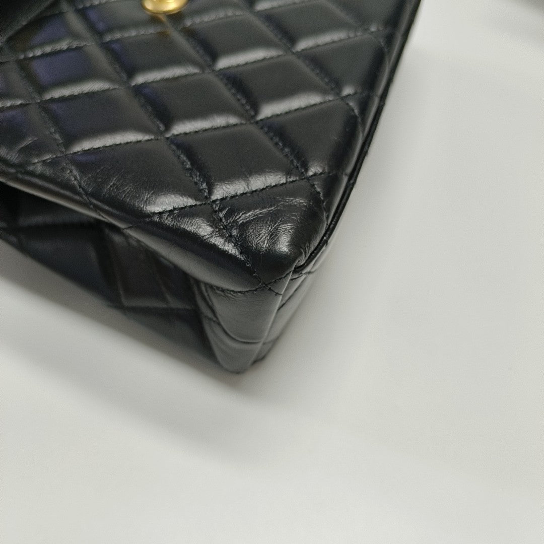 KELLY Mini Quilted Calfskin Black
