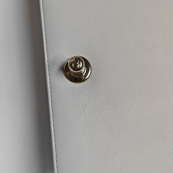 BOY CHANEL Small Quilted Calfskin White