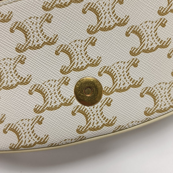 Coated Canvas Shoulder Bag White
