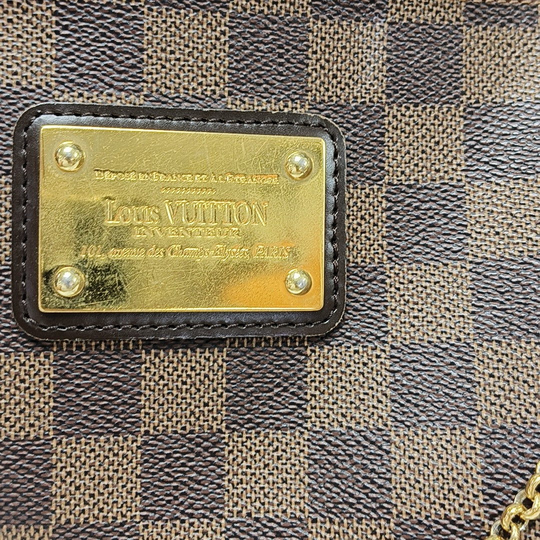 EVA Damier Ebene Coated Canvas Brown