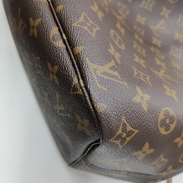 NEVERFULL MM Monogram Coated Canvas Brown