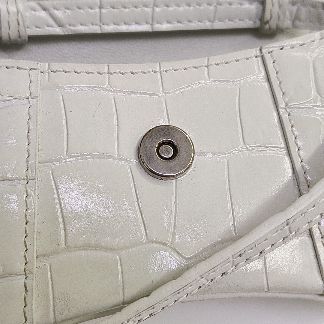 Hourglass Mini Calfskin White