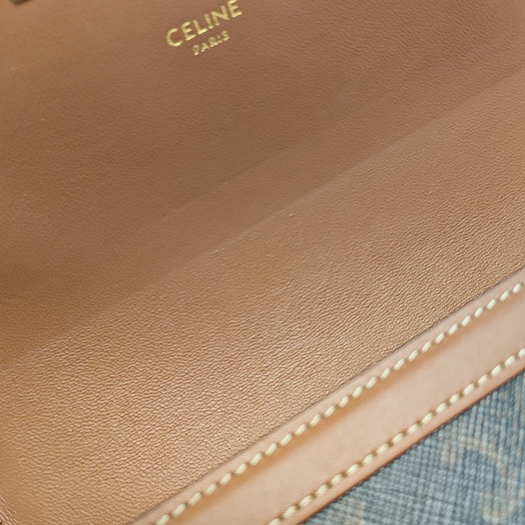 TRIOMPHE Small Coated Canvas Brown