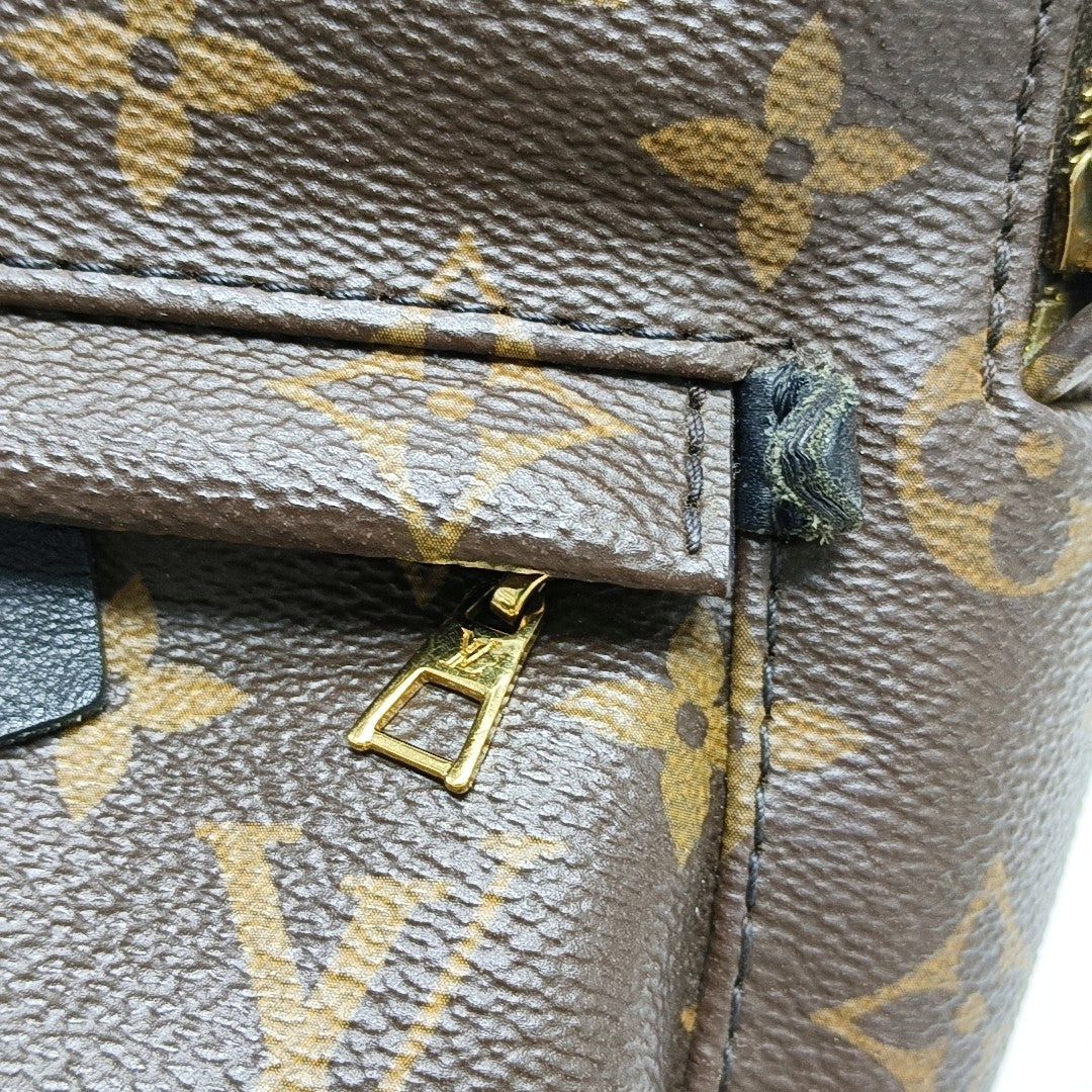 PALM SPRINGS Mini Monogram Coated Canvas Brown
