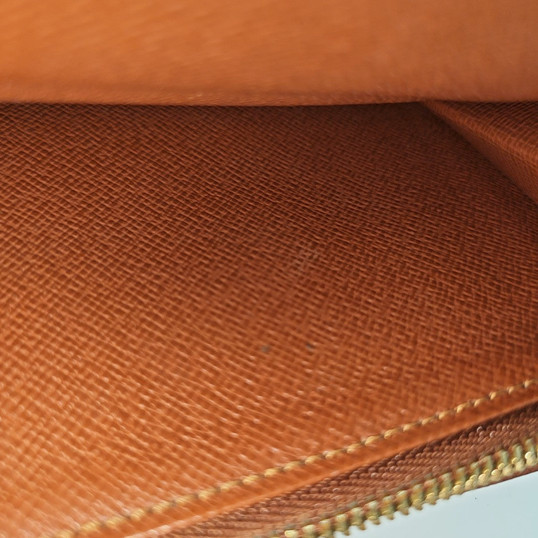PORTE MONNAIE Monogram Coated Canvas Brown Wallet