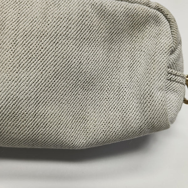 Denim Clutch White