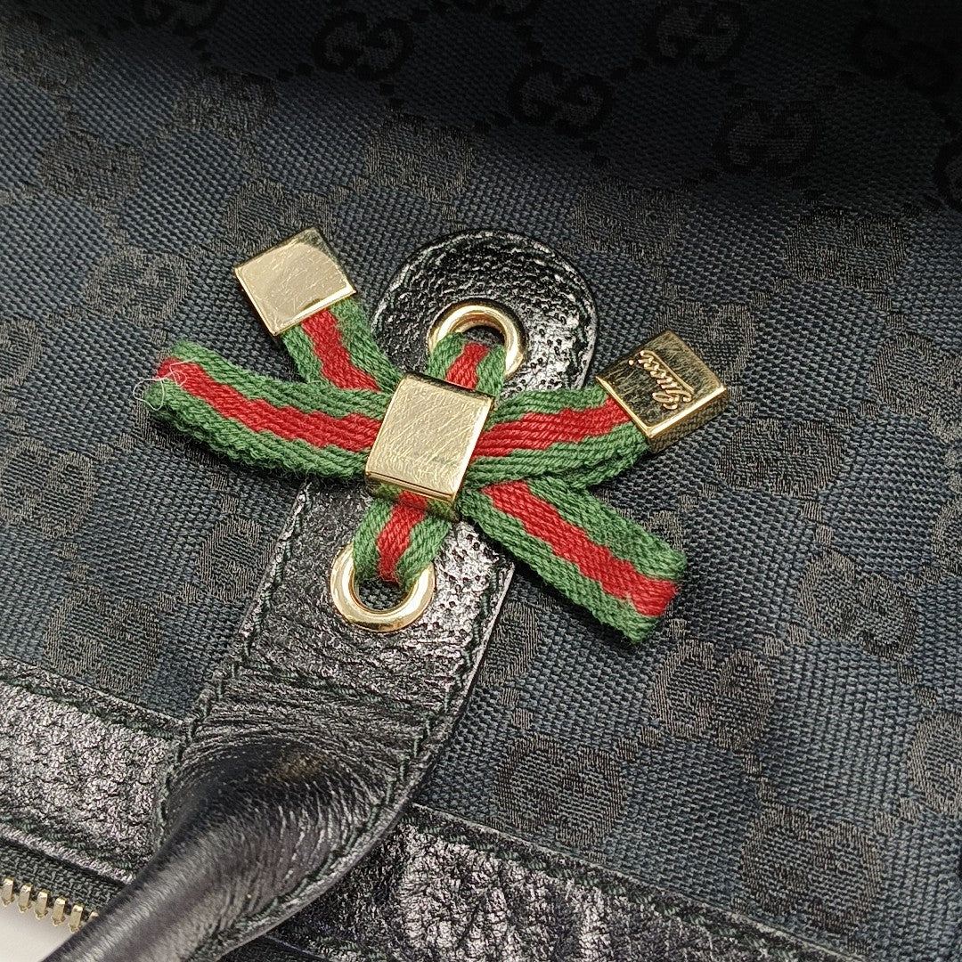 Princy Medium Monogram Canvas Black