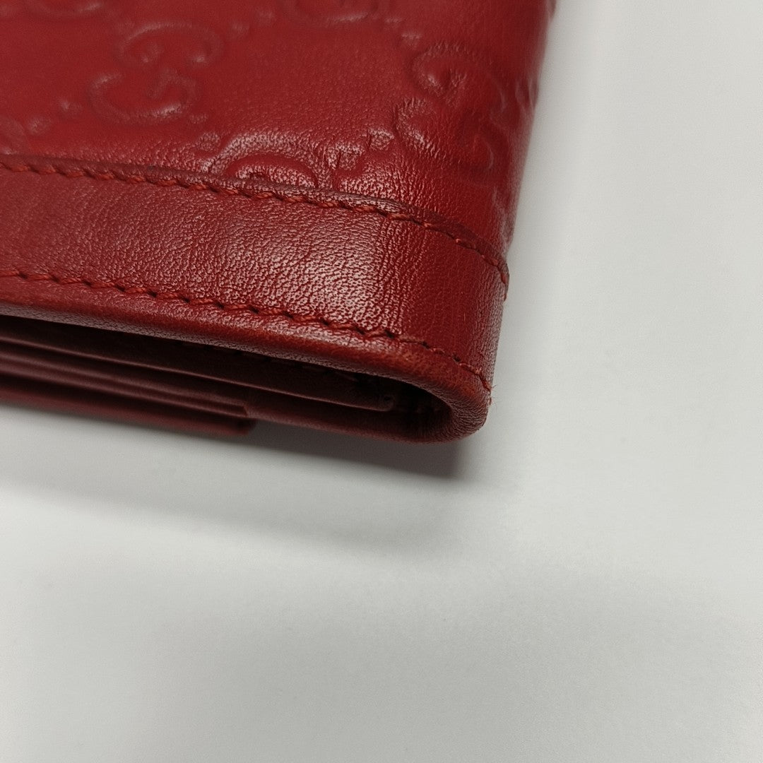 Monogram Calfskin Wallet Red