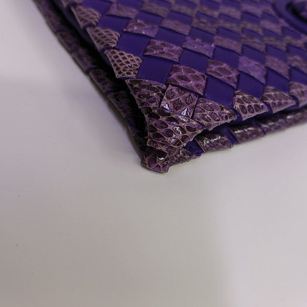Calfskin Clutch Purple