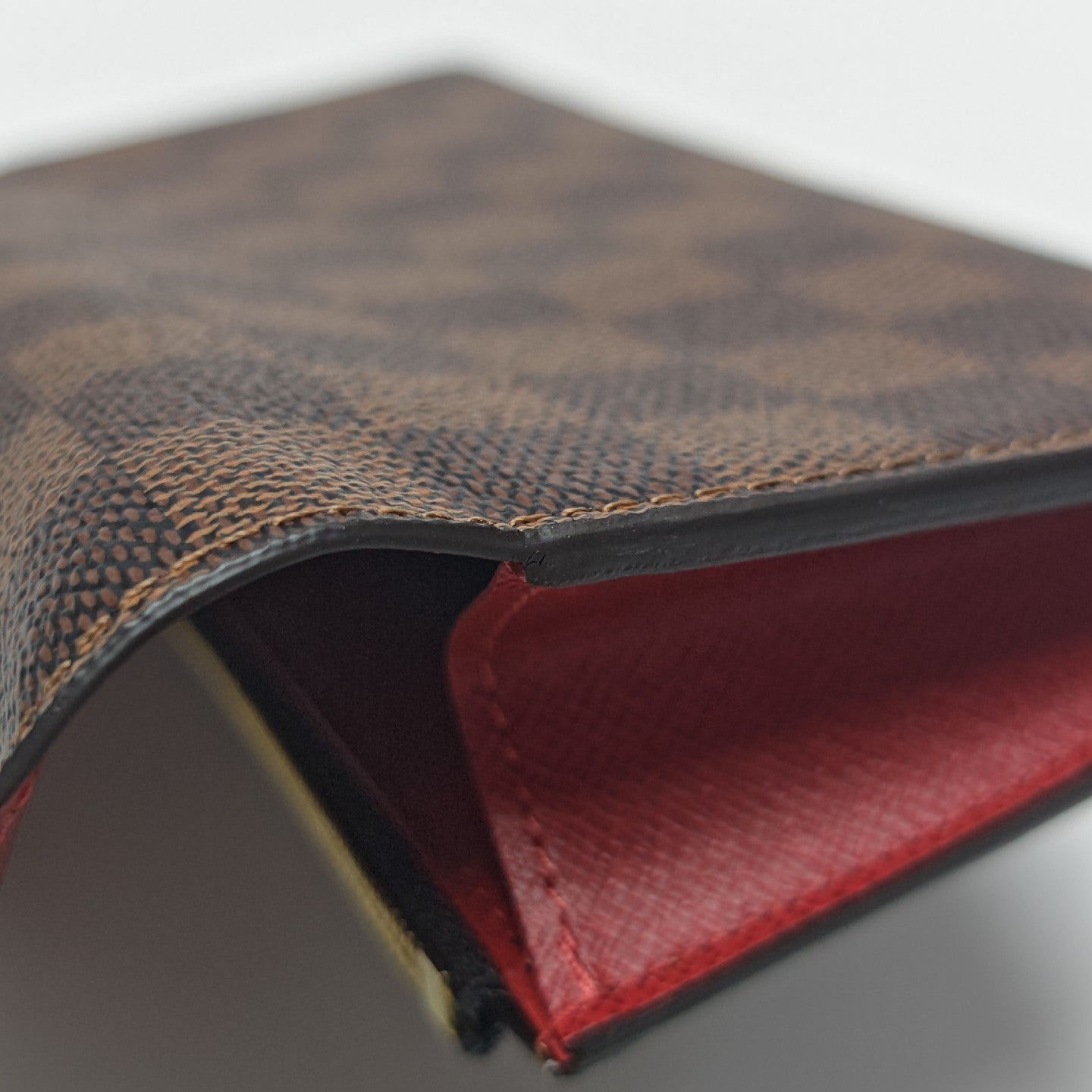 EMILIE Damier Ebene Coated Canvas Brown Wallet