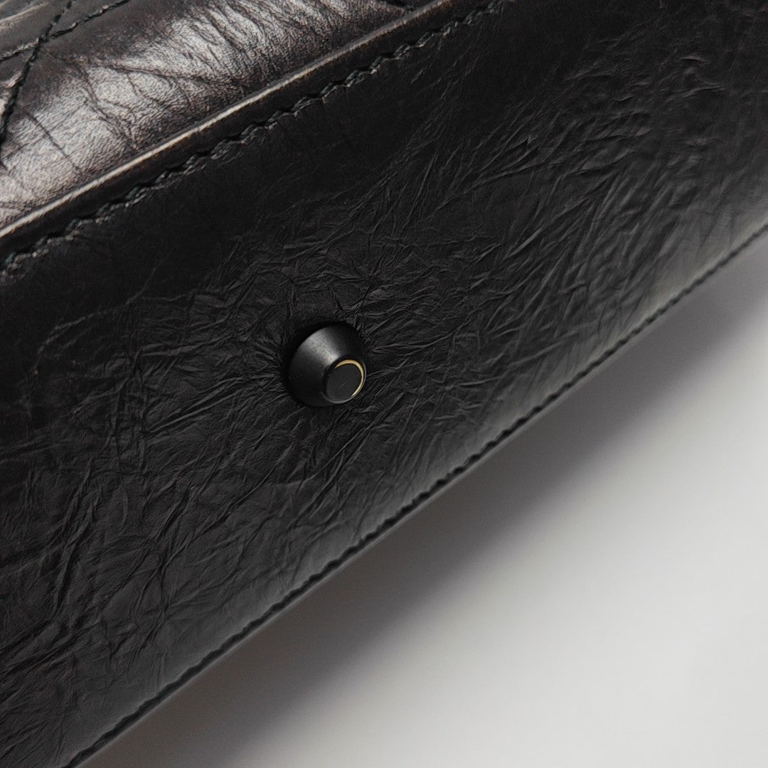Lady D-Joy Medium Cannage Calfskin Black