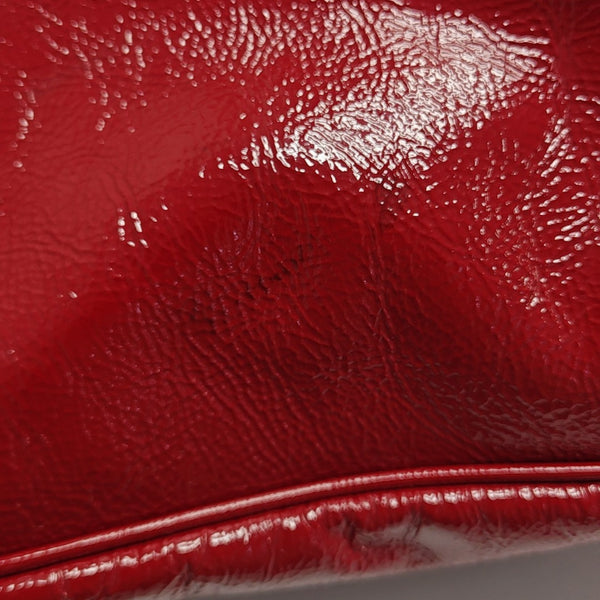 Quilted Patent Leather Tote Bag Red