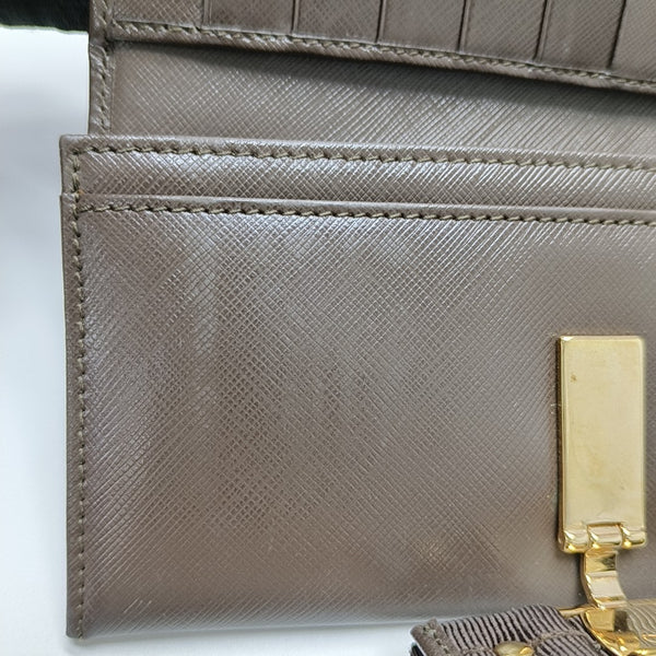 Ginny Calfskin Brown Wallet