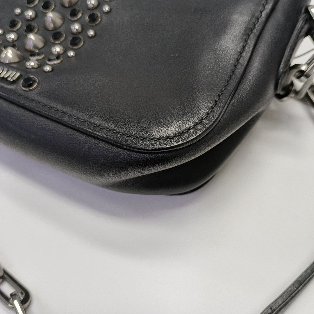 Calfskin Shoulder Bag Black