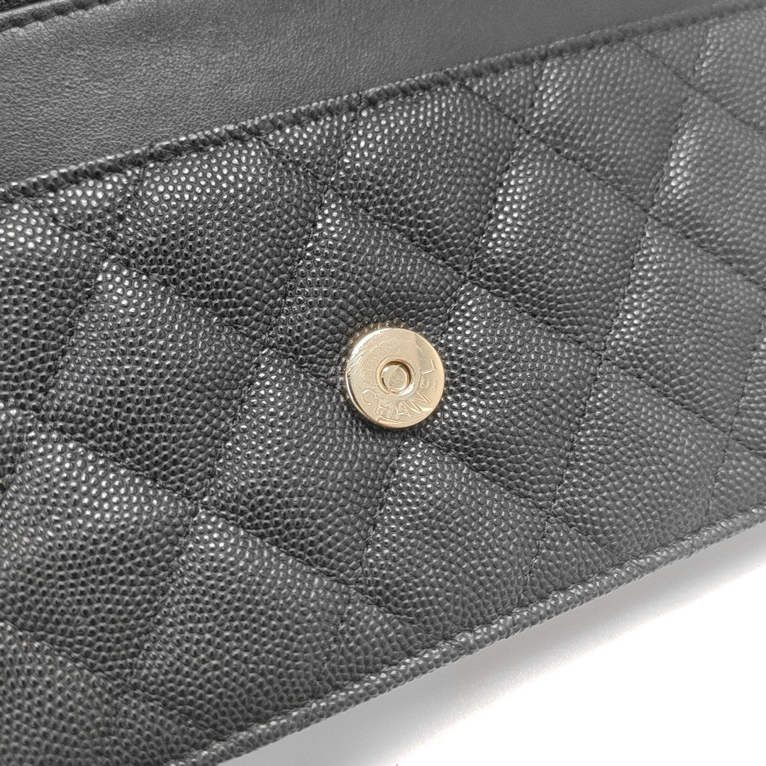 FILIGREE WOC Quilted Grained Calfskin Black