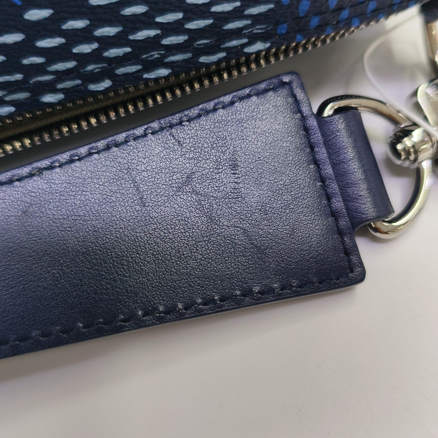 Coated Canvas Shoulder Bag PM Blue