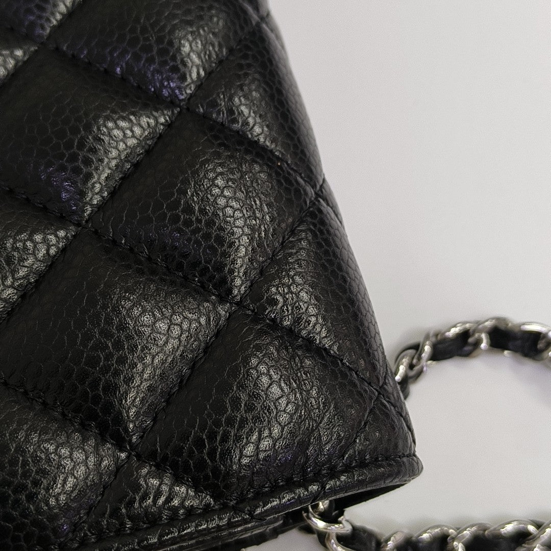 WOC Quilted Grained Calfskin Black