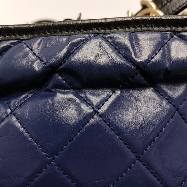 GABRIELLE Small Quilted Calfskin Blue