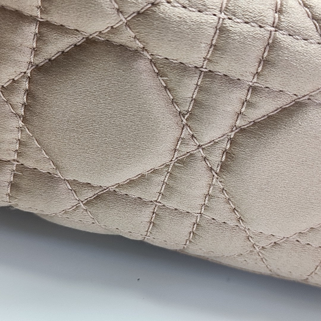 Lady Dior Small Cannage Silk Satin Pink