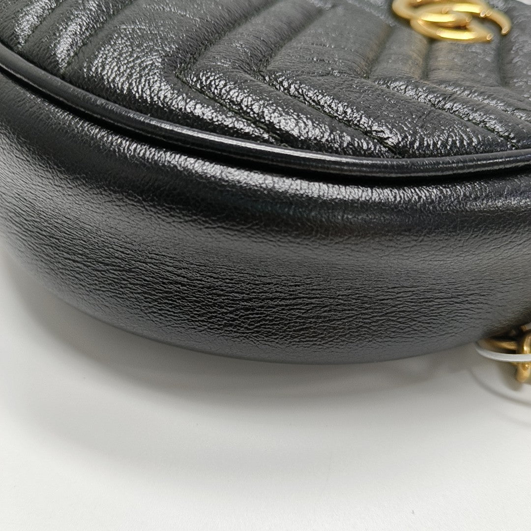 GG Marmont Mini Quilted Calfskin Black