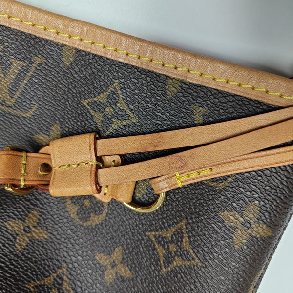 NEVERFULL MM Monogram Coated Canvas Brown