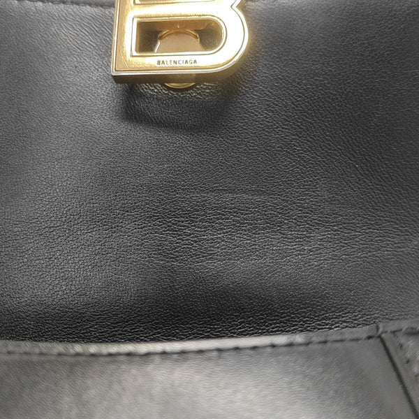 Hourglass S Calfskin Black