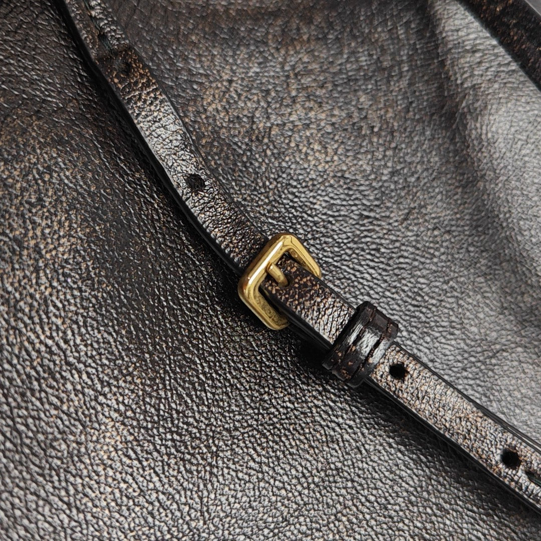 Lambskin Bucket Bag Mini Brown