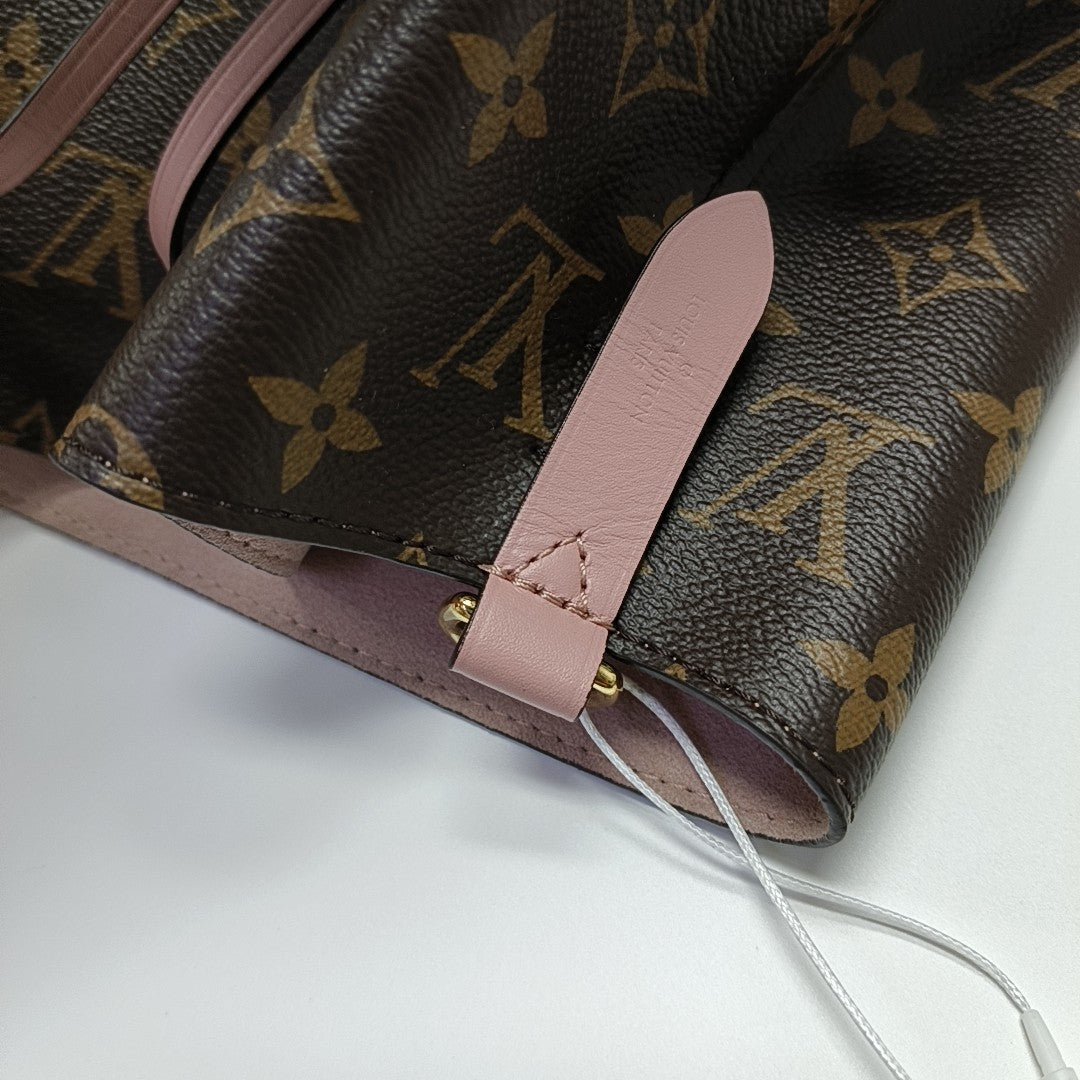NÉONOÉ MM Monogram Coated Canvas Brown