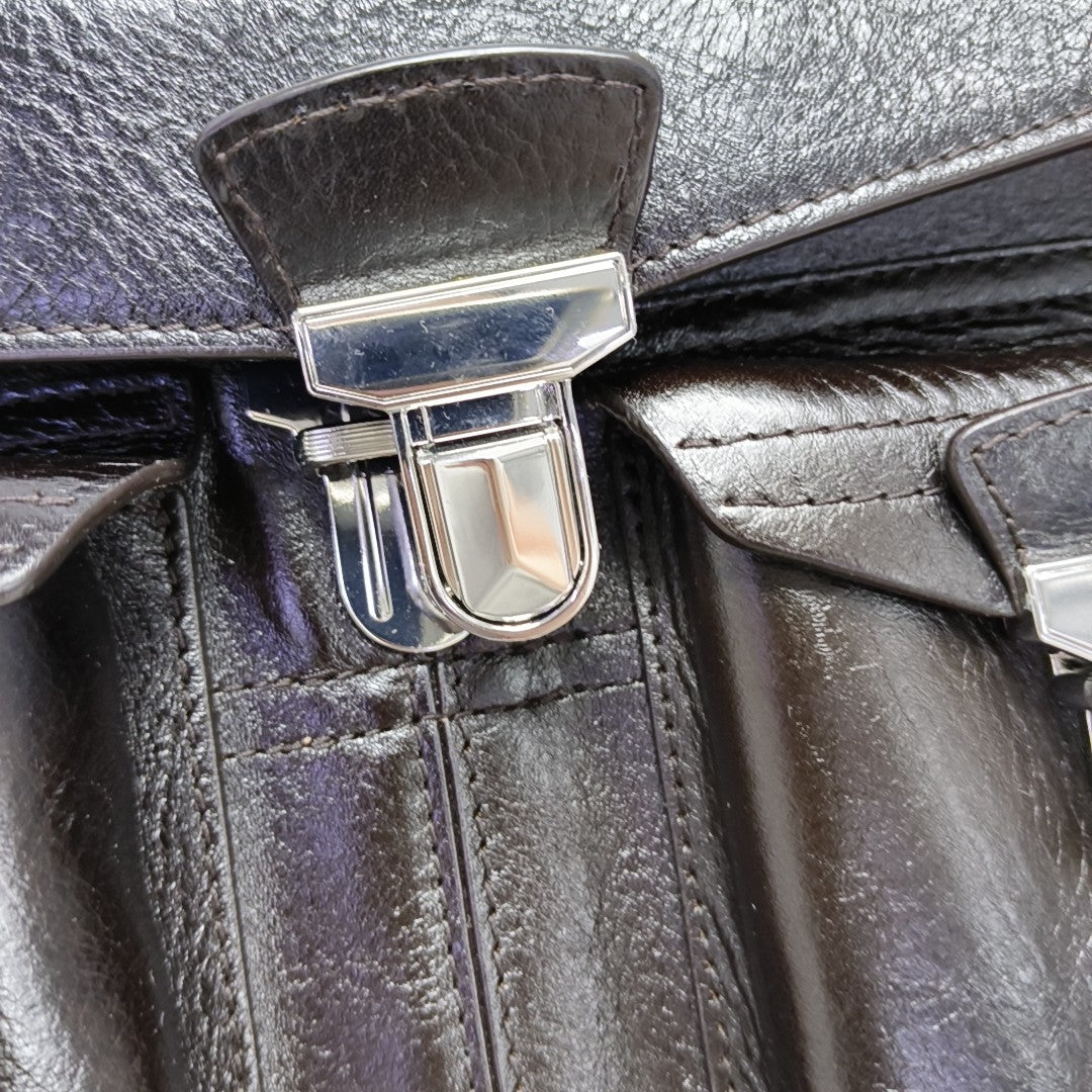 Calfskin Shoulder Bag Brown