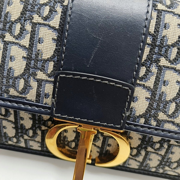 30 Montaigne Oblique Canvas Blue