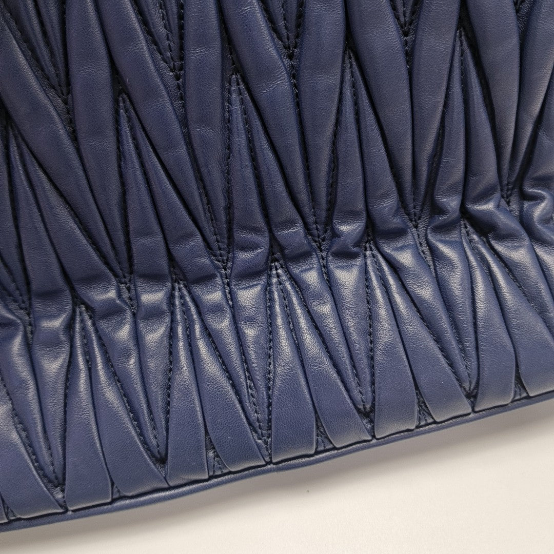 Quilted Lambskin Tote Bag Blue