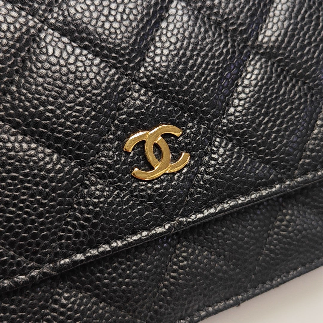 WOC Quilted Grained Calfskin Black