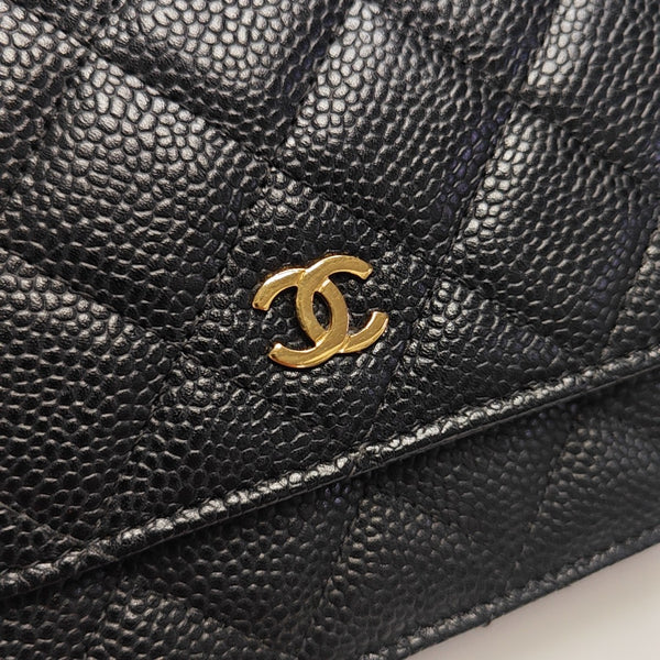 WOC Quilted Grained Calfskin Black